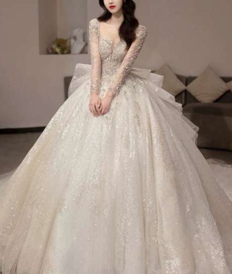 M8996  Wedding Dresses/ Wedding Gown / All sizes/ Tailor made-【Free shipping】