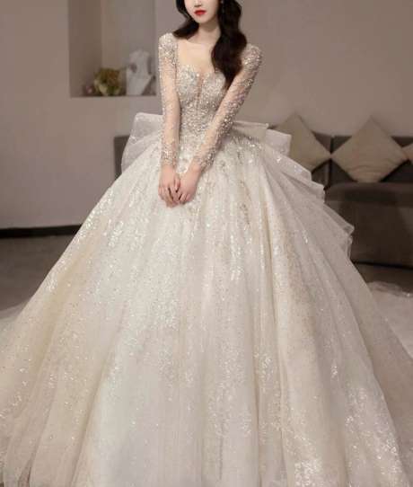 M8996 Robe de mariée/ Robe de mariage/ Tous les tailles/ Sur Mesures-【Livraison gratuite 】