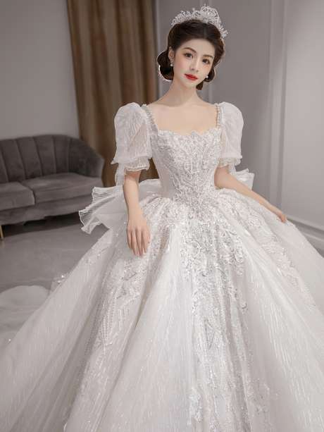 M8886 Robe de mariée/ Robe de mariage/ Tous les tailles/ Sur Mesures-【Livraison gratuite 】