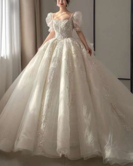 MY22-047 Wedding Dresses/ Wedding Gown / All sizes/ Tailor made-【Free shipping】